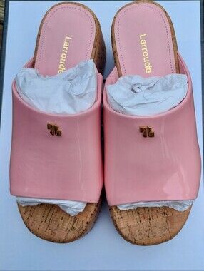 Larroudé NIB Tulip Platform Slide Sandals